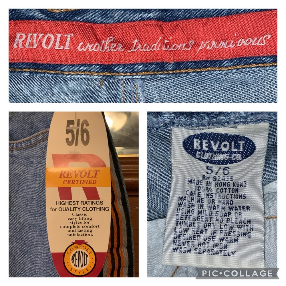 Vintage Deadstock Revolt High-Rise Midi Length Denim Skirt With Button Back - Picture 16 of 16